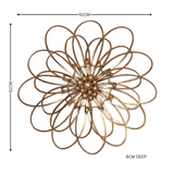 Wall Décor - Flower Antique Gold