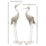 Cranes Set of 2 Large Rustic Cream