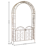 Garden Arch - w Gate Rustic Brown