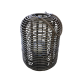 Candle Holder - Rattan Cylinder Shape w Glass Insert