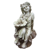 Statue Fairy - on Mushroom Birdfeeder