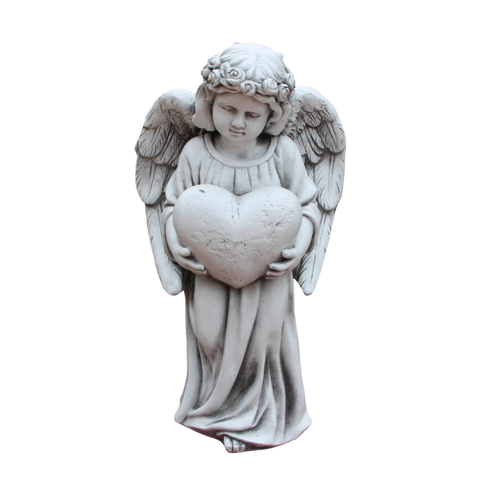 Statue Angel Holding Heart