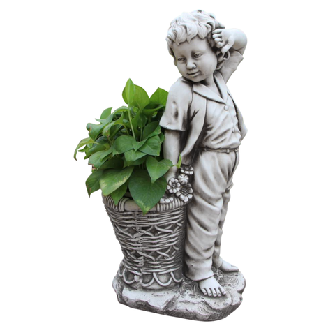 Statue Boy Flowerpot