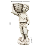 Statue - Holding Basket Planter Boy