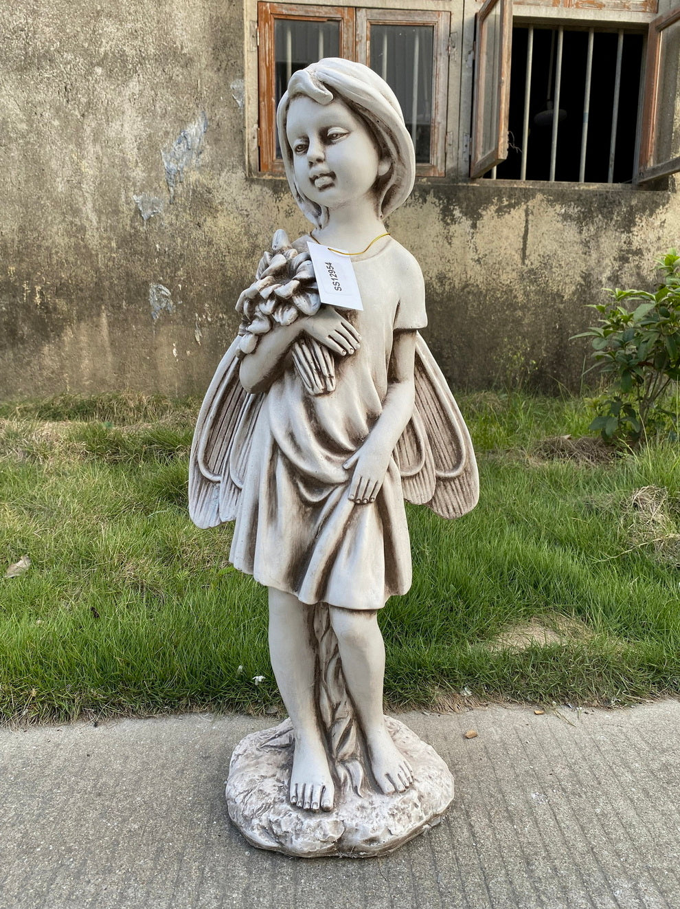 Statue Girl with Bouquet