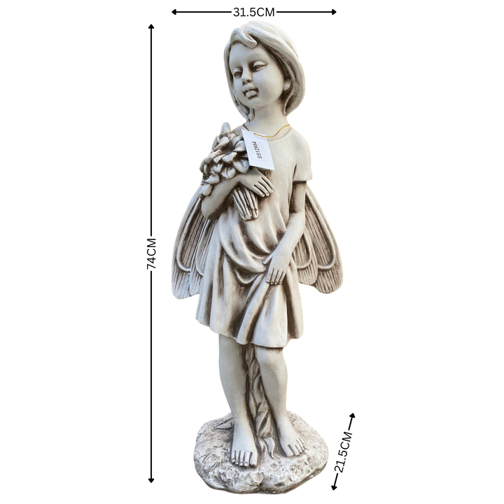 Statue Girl with Bouquet