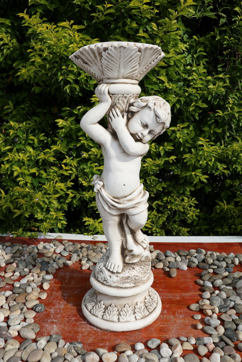 Statue Boy with Planter