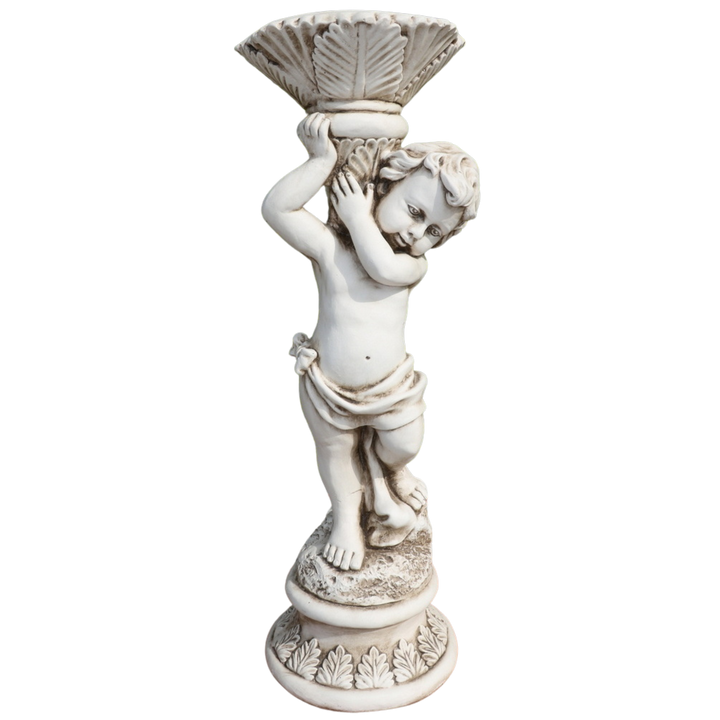 Statue Boy with Planter