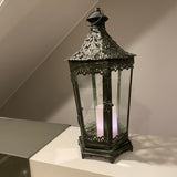 Metal Lantern with Glass - Lila