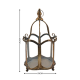 Metal Lantern with Glass - Daphne