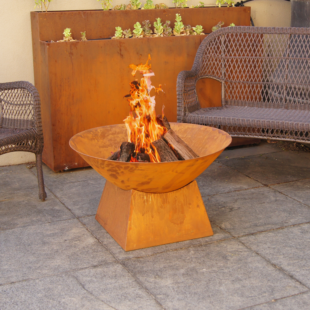 Fire Bowl - Fire Pit w Stand Plain