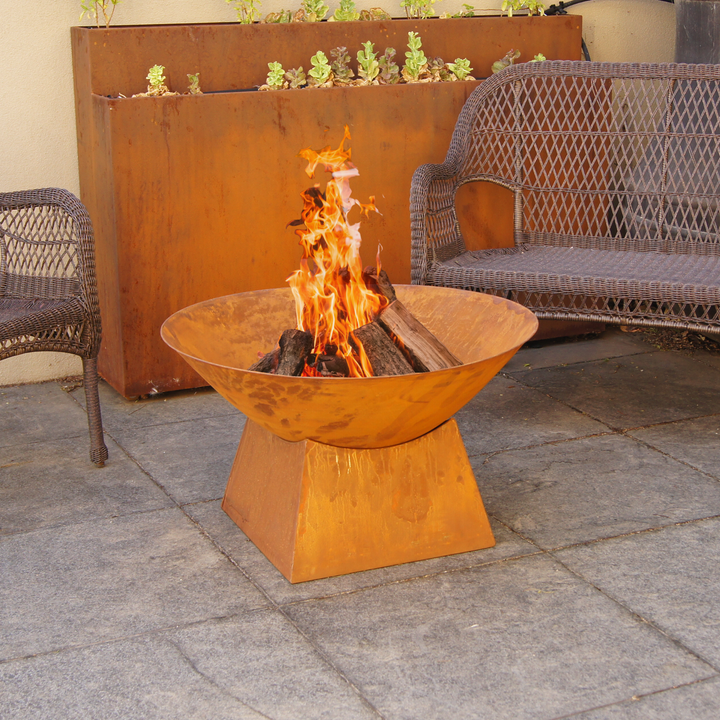 Fire Bowl - Fire Pit w Stand Plain