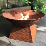 Fire Bowl Fire Pit w Base Weave