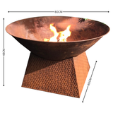 Fire Bowl Fire Pit w Base Weave