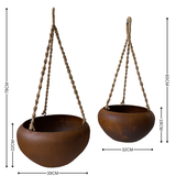 Hanging Planters - Set 2  Rustic