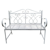 Garden Bench Seat Zara White Wash Grey