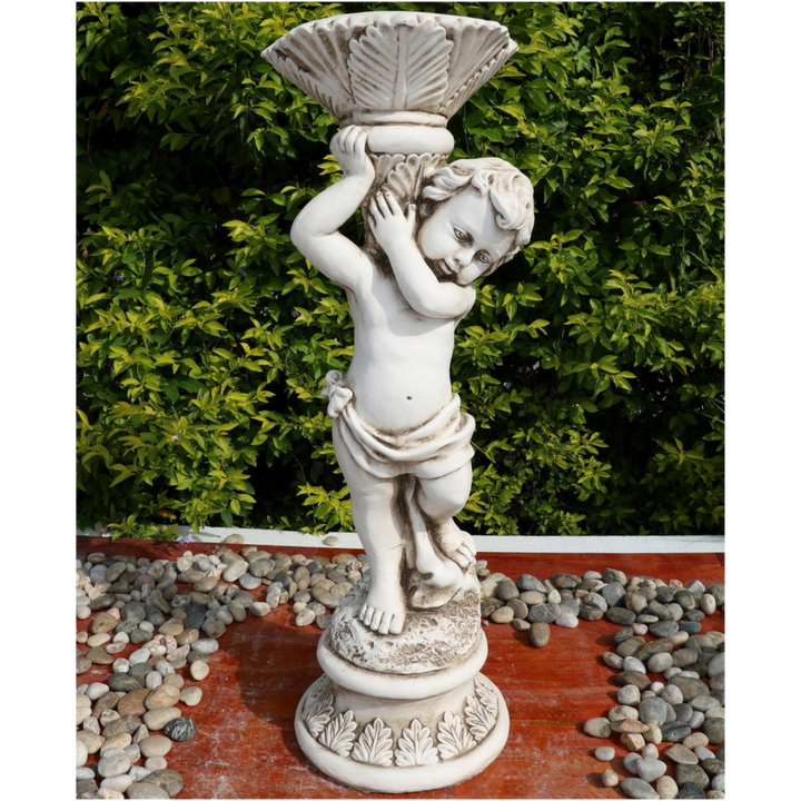 Statue Boy with Planter
