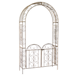 Garden Arch - w Gate Rustic Brown