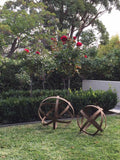Metal Sculpture - Metal Sphere Garden Decor Set of 2