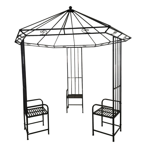 Matteo Gazebo with 3 seats Rust