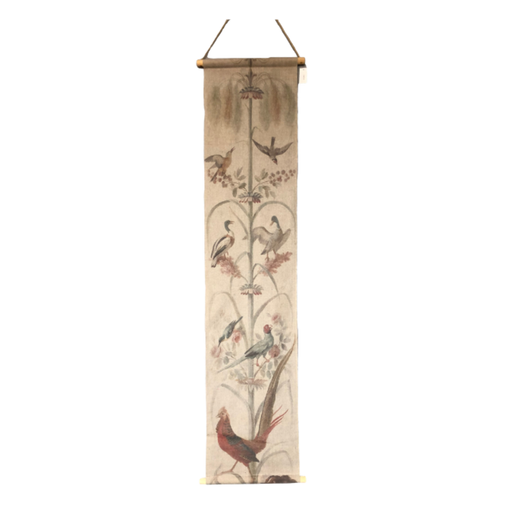 Hanging Scroll - Print on Fabric Birdlife