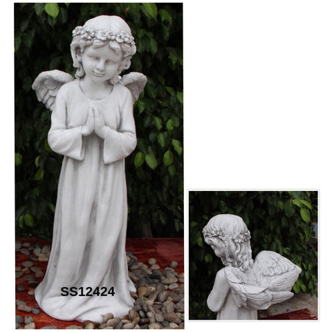 Statue Angel w Wing Birdfeeder