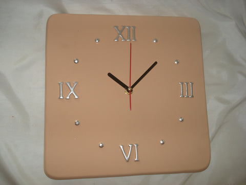 Clock Terracotta Square 30x3x30cm