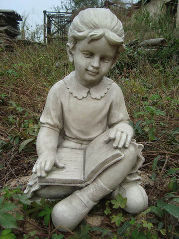 Statue Girl Reading 29X30X45CM