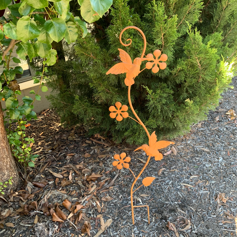 Garden Stake Rust Decorative Petals & Birds
30x3x96 cms